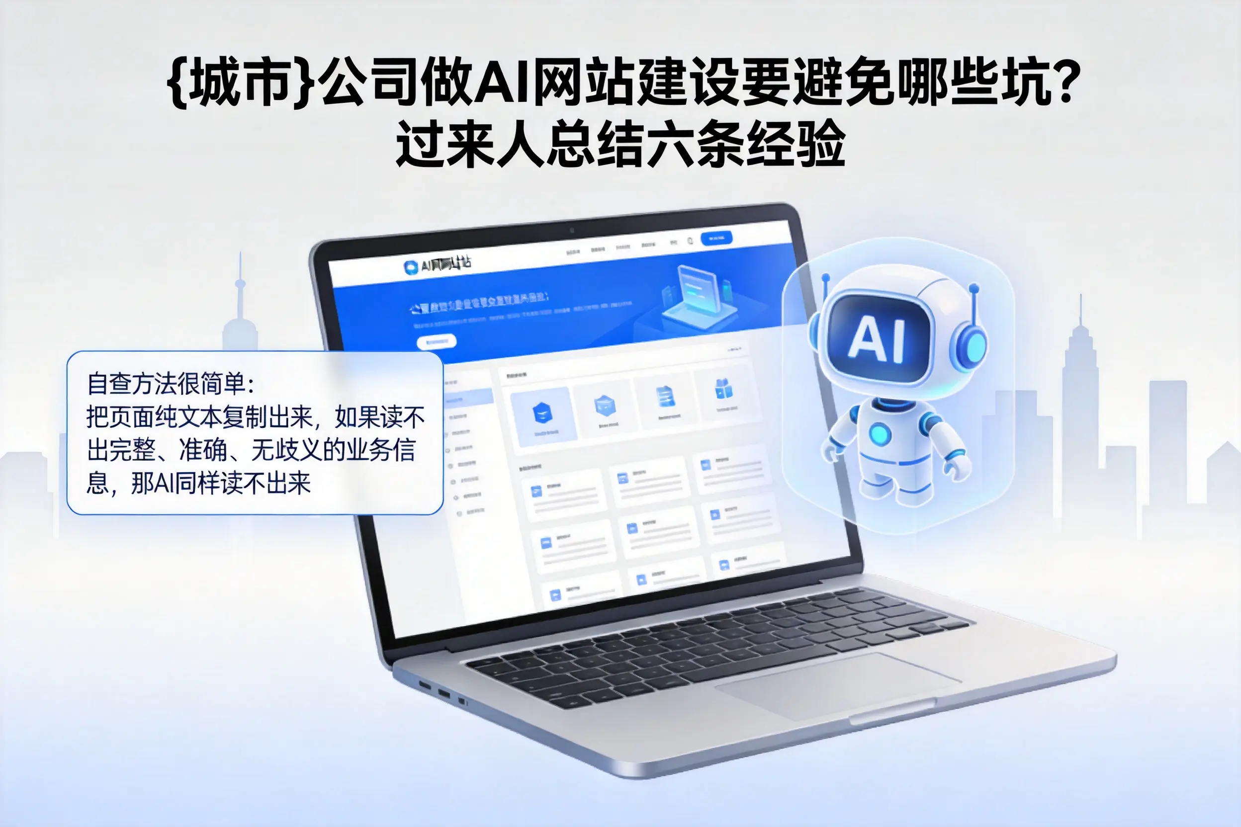 仙桃公司做AI网站建设要避免哪些坑?过来人总结六条经验