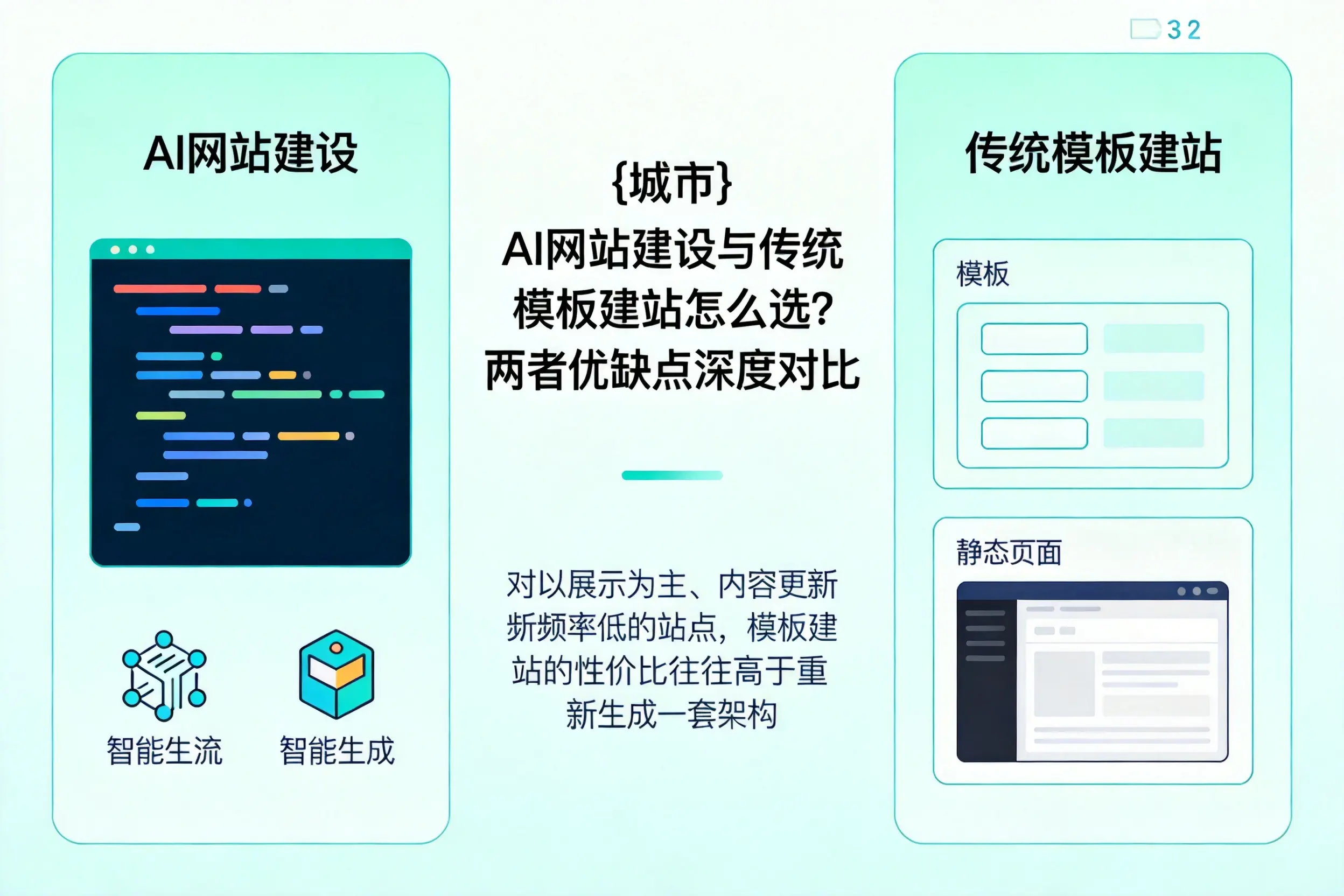 仙桃AI网站建设与传统模板建站怎么选?两者优缺点深度对比
