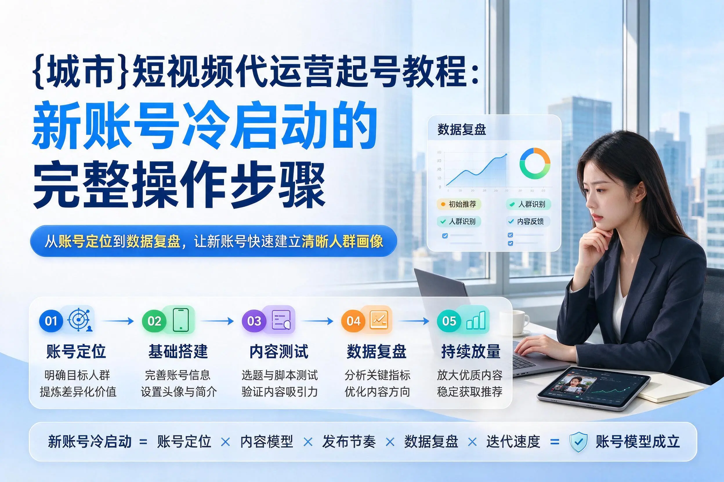 仙桃短视频代运营起号教程：新账号冷启动的完整操作步骤