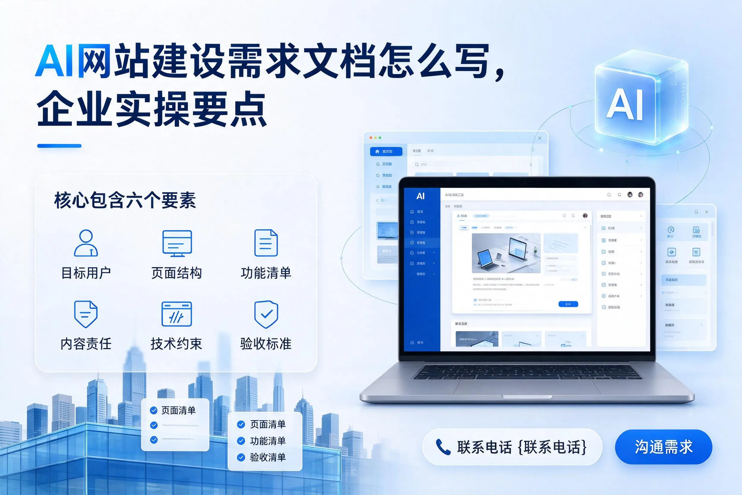 AI网站建设需求文档怎么写,仙桃企业实操要点
